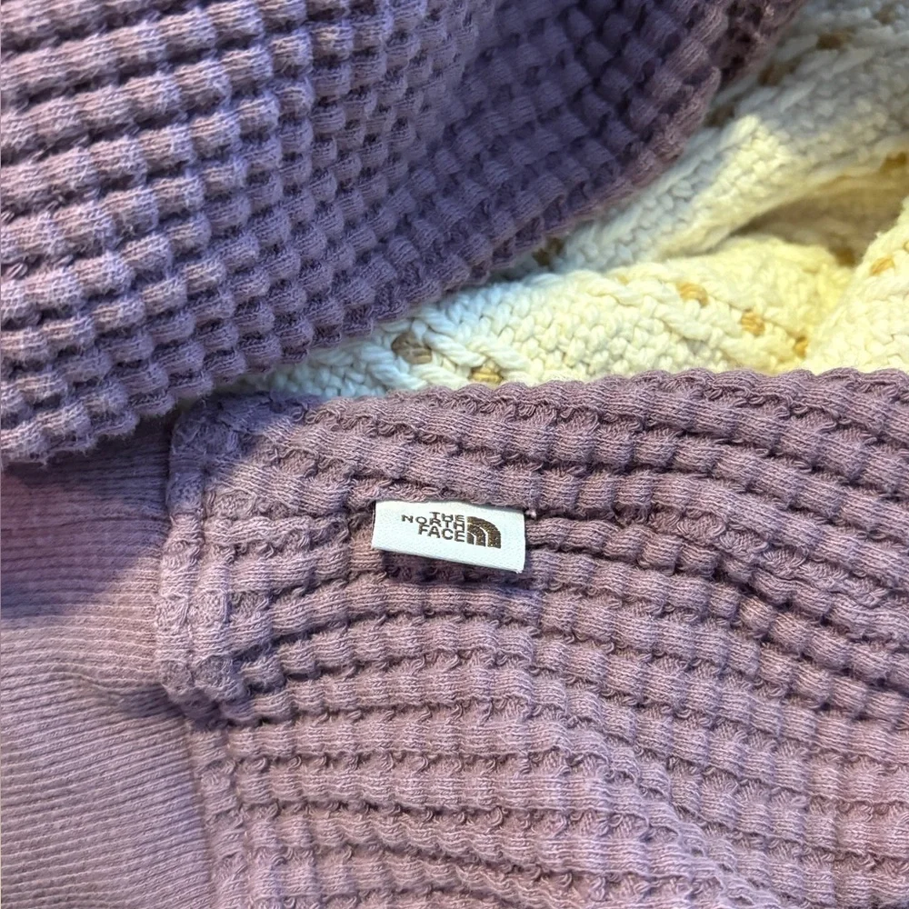 The North Face - Purple Cotton Waffle Hoodie - EUC/Almost NWOT - worn TWICE - Picture 5 of 5